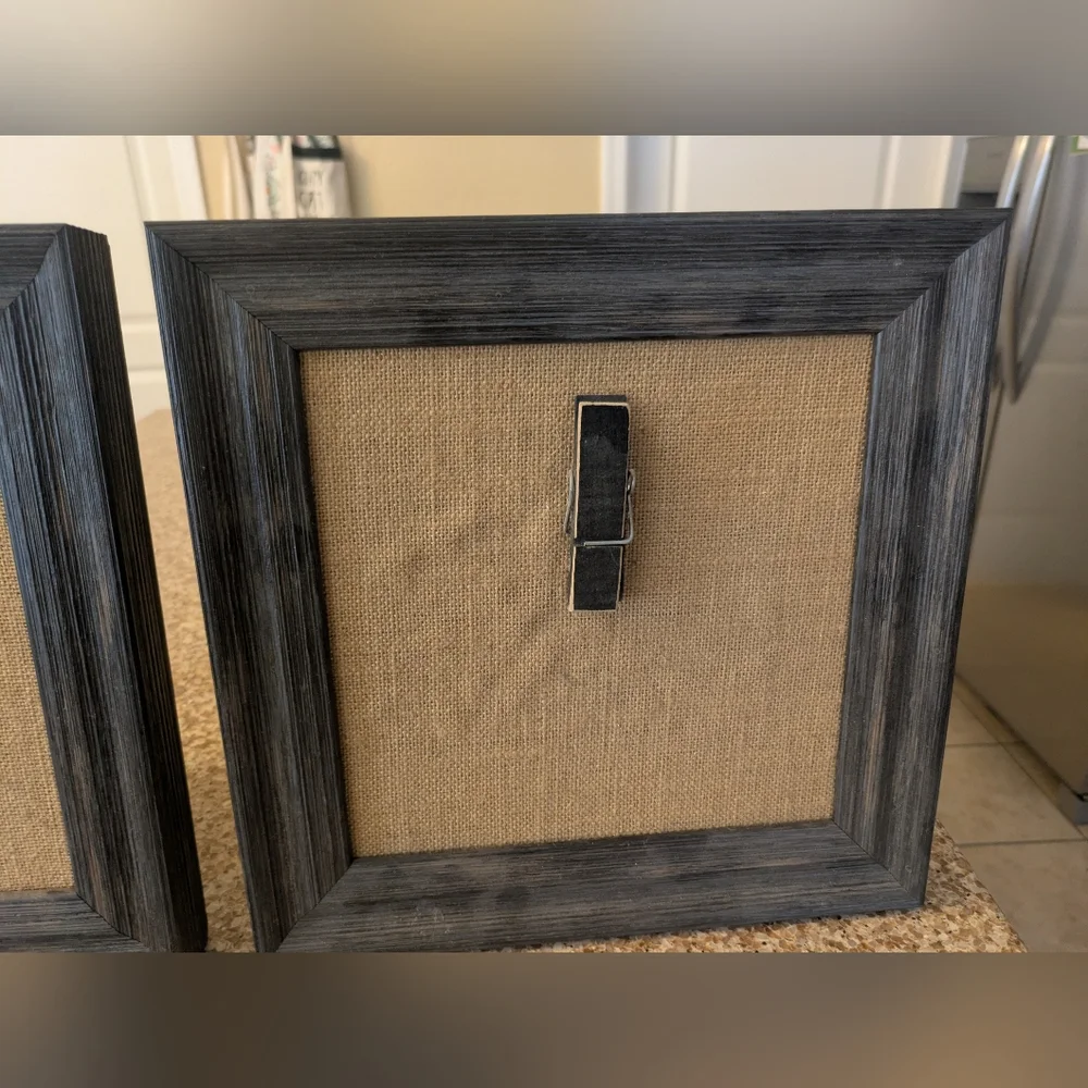 Rustic Farm House Clothes Pin Frame Set